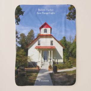 Baileys Harbor Rear Range Light sherpa blanket