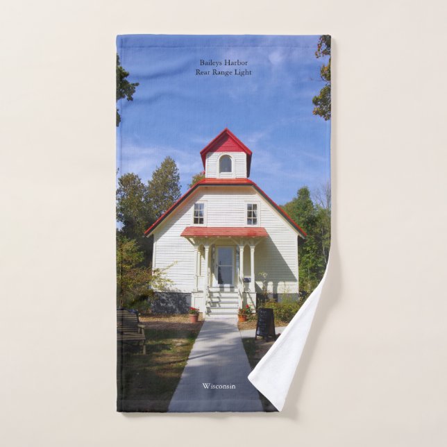 Baileys Harbor Rear Range Light towel set (Hand Towel)