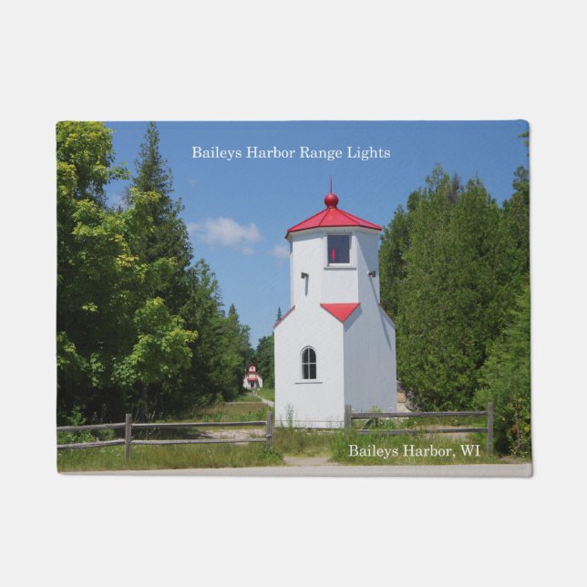 Baileys Harbour Range Lights door mat (Front)
