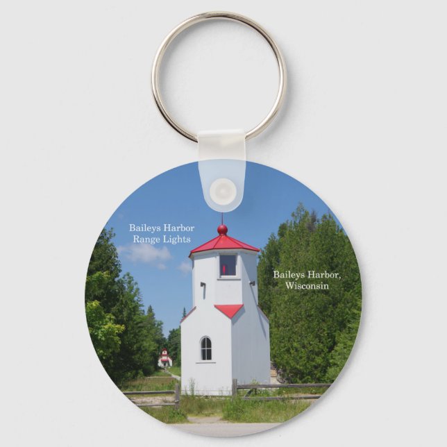 Baileys Harbour Range Lights key chain (Front)