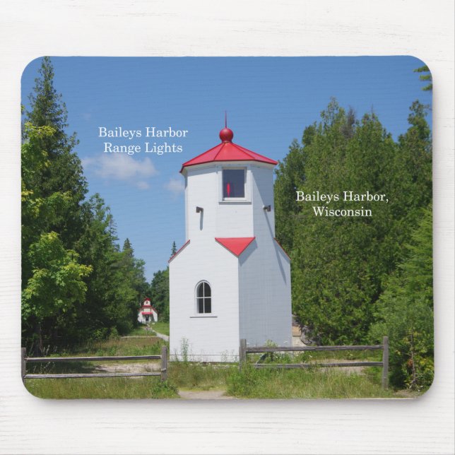 Baileys Harbour Range Lights mousepad (Front)