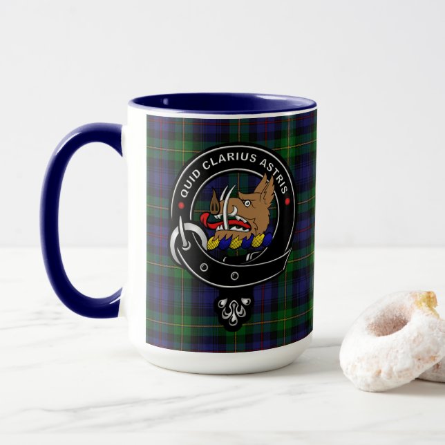 Baillie Clan Badge & Tartan Combo Mug (With Donut)