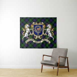 Baillie Clan Badge & Tartan Tapestry