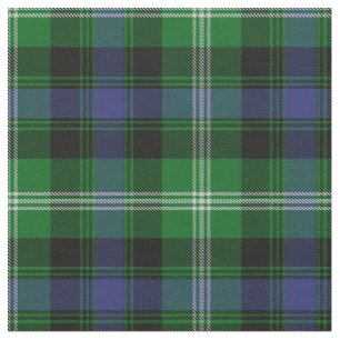 Baillie of Polkemett Green Clan Tartan Fabric