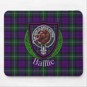 Baillie Scottish Clan Tartan and Crest Mouse Pad