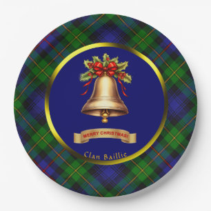 Baillie Tartan Personalised Christmas Paper Plate