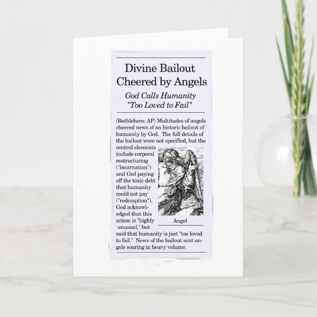 "Bailout Theme" Christmas Card (Front)