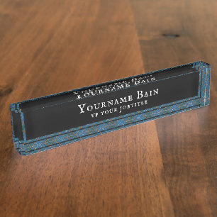 Bain Scottish Clan Tartan Plaid Pattern Nameplate