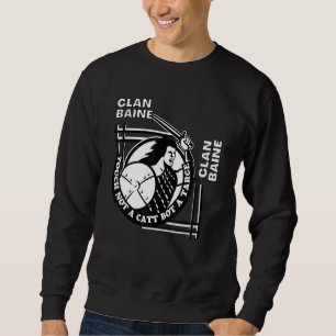 Baine Clan Gaelic Motto Swordsman Sweatshirt
