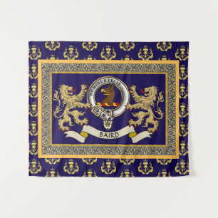 Baird Clan Badge Personalised Blue Tapestry