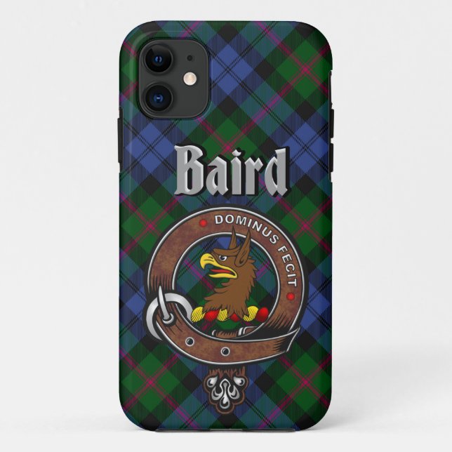 Baird Clan Badge & Tartan Phone Case (Back)
