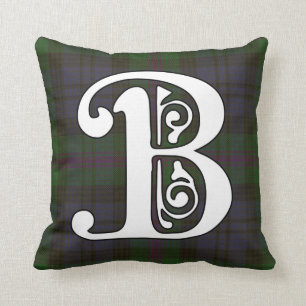 Baird Clan Tartan Monogram Cushion