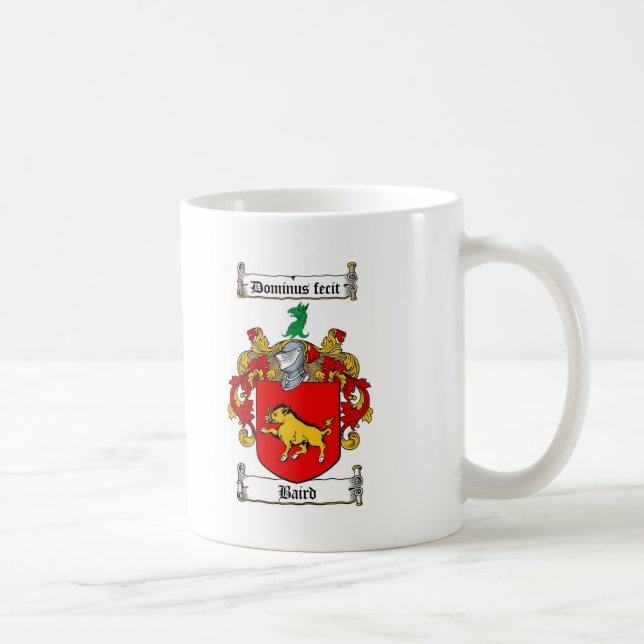 BAIRD FAMILY CREST -  BAIRD COAT OF ARMS COFFEE MUG (Right)