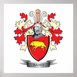 Baird Family Crest Coat of Arms Poster