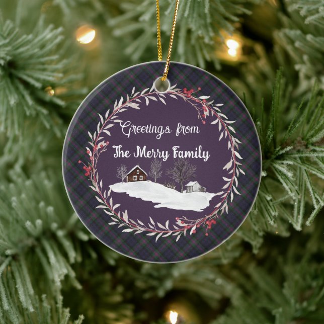 Baird Weathered Original Scottish Tartan Ceramic Ornament (Tree)