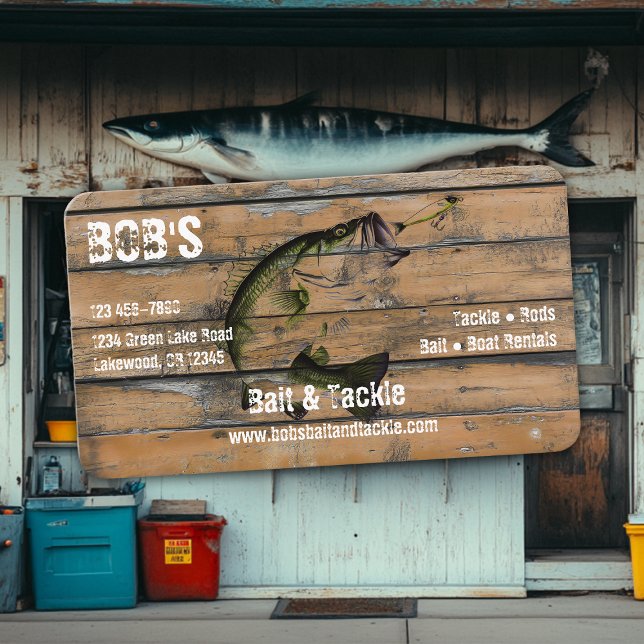 Bait and Tackle Shop Business Card (Creator Uploaded)