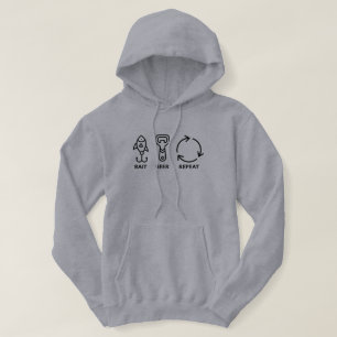 Bait. Beer. Repeat. Funny Fishing Hoodie