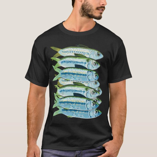 Bait fish, green backs T-Shirt (Front)