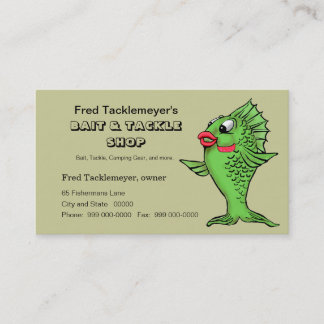 Bait  & Tackle Shop, Fishing Gear Business Card