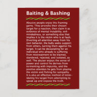Baiting & Bashing Postcard