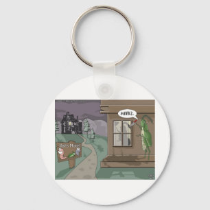 Baits Motel Funny Fishing Cartoon Gifts & Tees Key Ring