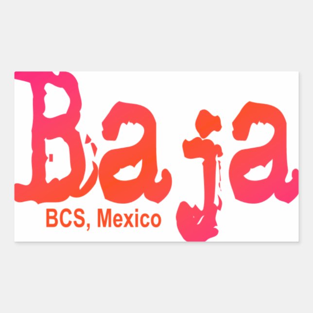 Baja, BCS, Mexico Rectangular Sticker (Front)