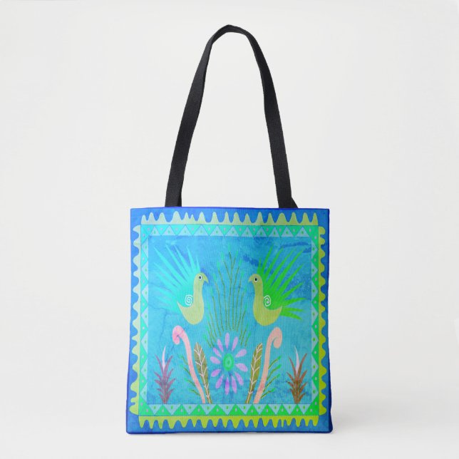 Baja Birds Vintage Tote Bag (Front)