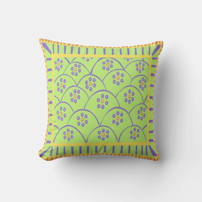 Baja Blooms 4 Throw Pillow (Front)