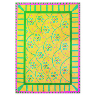 Baja Blooms Vintage Tablecloth