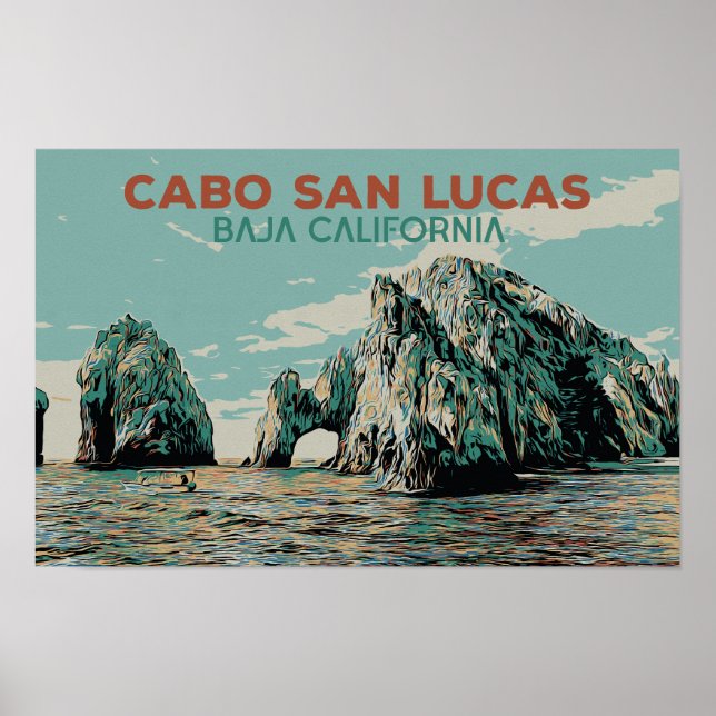 Baja California Cabo San Lucas, Mexico Postcard Poster (Front)