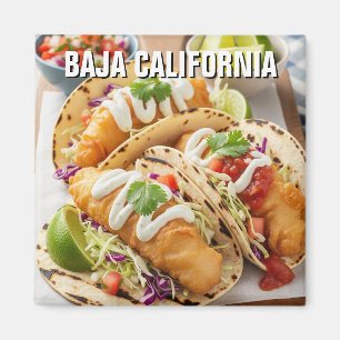 Baja California Mexico Fish Tacos Magnet