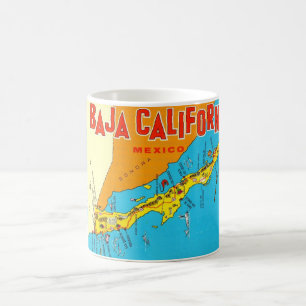 Baja California Mexico Map Mug