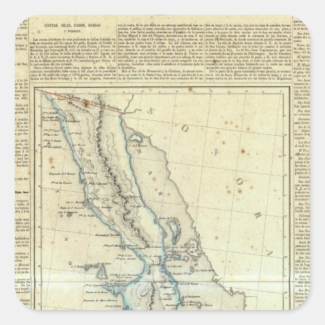 Baja California, Mexico Square Sticker (Front)