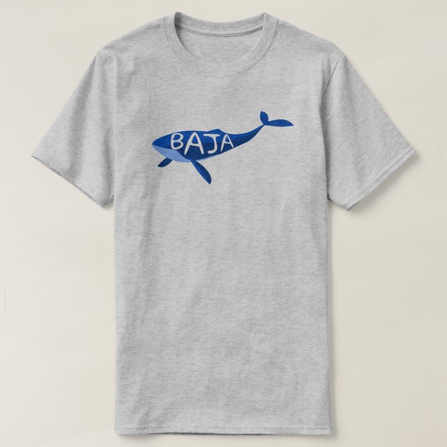 Baja California Mexico Whale T-Shirt (Design Front)