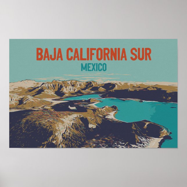 Baja California Sur lanscape, Mexico Postcard Poster (Front)