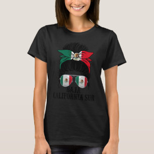 Baja California Sur Mexico Pride Mexican Flag Stat T-Shirt