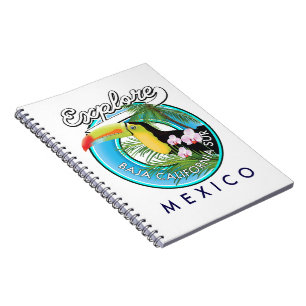 Baja California Sur Mexico retro logo Notebook