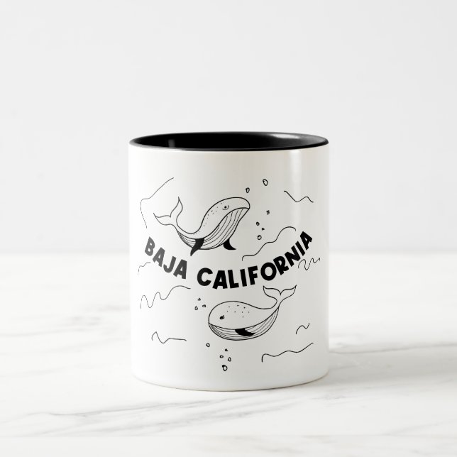 Baja California Whales Two-Tone Coffee Mug (Center)