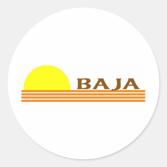 Baja Classic Round Sticker (Front)