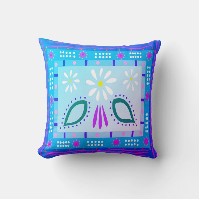 Baja Fiesta Throw Pillow (Front)