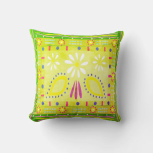 Baja Fiesta Vintage Throw Pillow