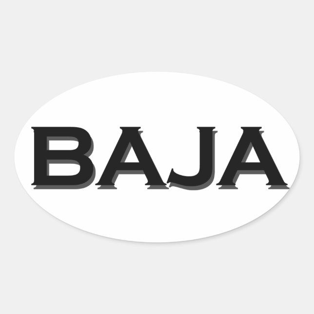 Baja Oval Logo Sticker (Front)