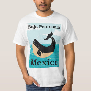 baja peninsula Mexico travel poster T-Shirt