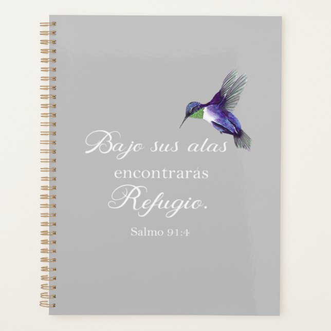 Bajo sus alas encontraras refugio Psalm 91 Planner (Front)