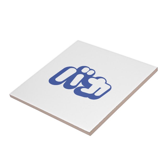 BAKA バカ ~ Fool in Japanese Katakana Script Tile (Side)