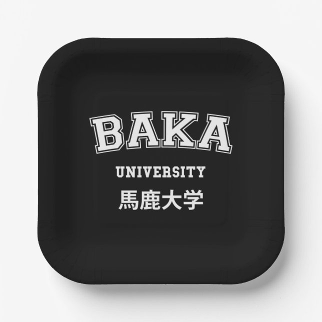 BAKA UNIVERSITY PAPER PLATE (Front)