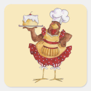 Bake a Cake Square Sticker