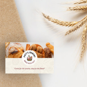 Bake Bakery Business   Baked Daily Bread Business Card