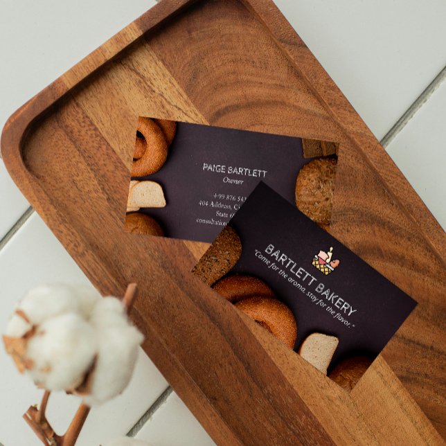 Bake Bakery Business | Elegant Blackboard Business Card (Creator Uploaded)