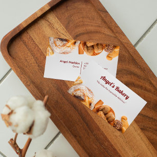 Bake Bakery Business   Warm Bread White Business Card
